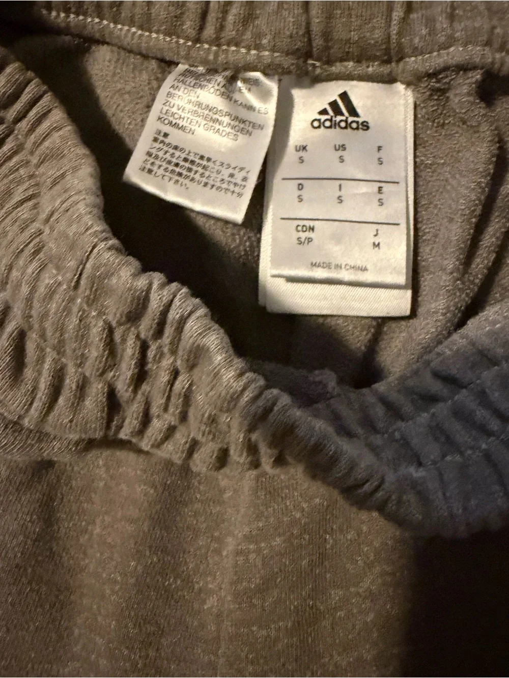 adidas Men's Gray Tapered Zip-Cuff Joggers